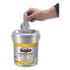 Gojo Scrubbing Towels, Hand Cleaning, Silver/Yellow, 10 1/2x12, 72/Bkt, PK6 6396-06